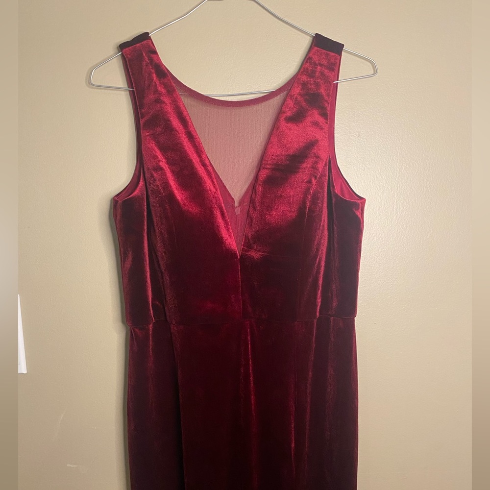 Red Velvet long banquet dress